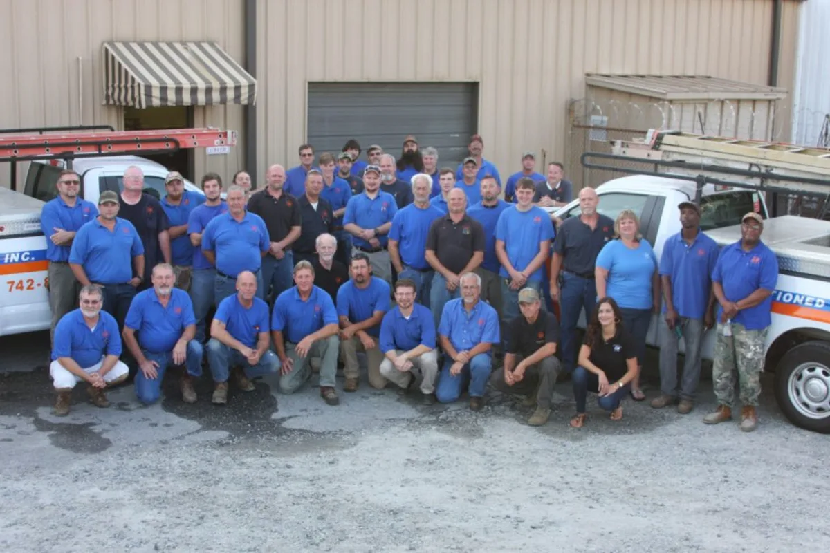 Conditioned Air crew and trucks in Macon, Georgia